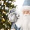 Glitzhome; Glitzhome® 18" Faux Fur Deluxe Blue Christmas Santa Figurine with Porcelain Face; Category:Christmas Santas; Image:7